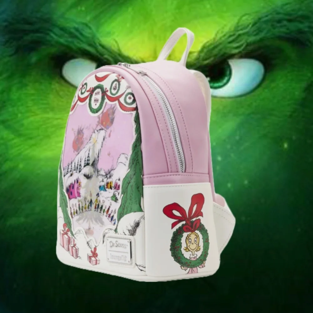 Loungefly Dr Seuss Grinch Lenticular Scene Mini Backpack With Wallet